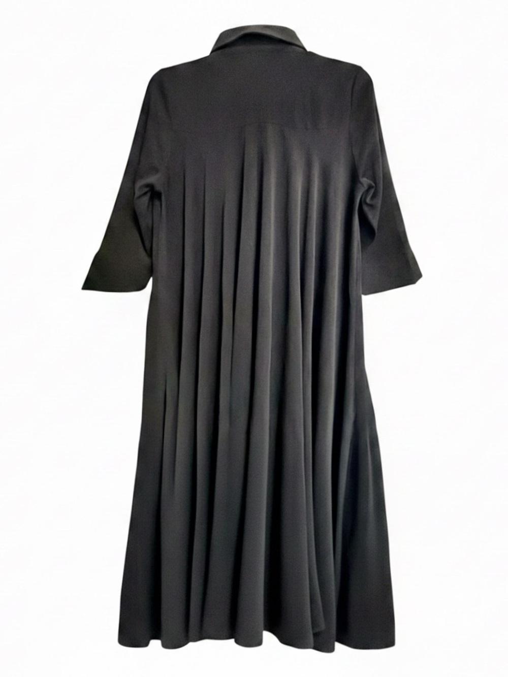 Elegant Black Maxi Dress with Pleated Back - Picture 5 of 12